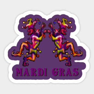 Mardi Gras Jesters Sticker